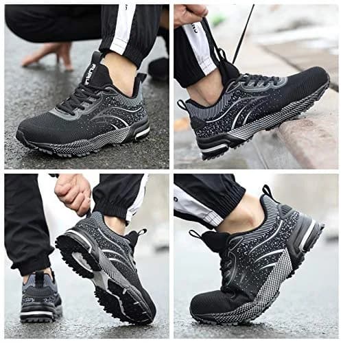 Furuian Steel Toe Shoes for Men & Women 7 Women/5.5 Men | Comfortable Puncture-Resistant Safety Shoes thumbnail 2