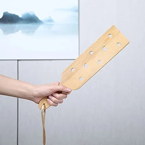 DOMG Bamboo Wood Paddle with Airflow Holes, 13.3 Inch (33.7 cm) | Lightweight & Smooth Craft Wood thumbnail 5