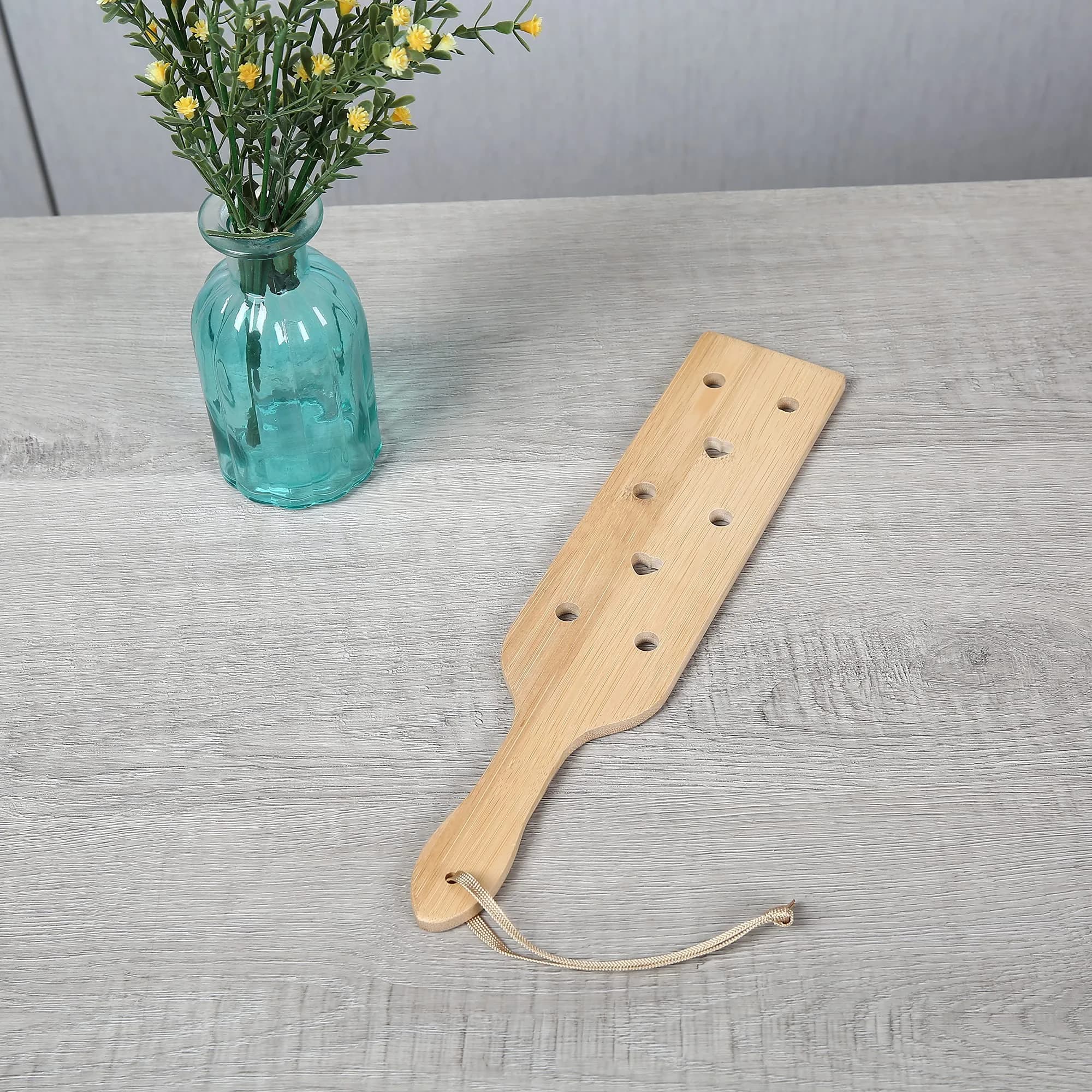 DOMG Bamboo Wood Paddle with Airflow Holes, 13.3 Inch (33.7 cm) | Lightweight & Smooth Craft Wood - view 7