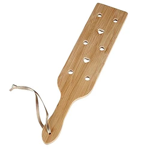 DOMG Bamboo Wood Paddle with Airflow Holes, 13.3 Inch (33.7 cm) | Lightweight & Smooth Craft Wood thumbnail 1