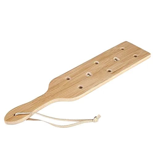 DOMG Bamboo Wood Paddle with Airflow Holes, 13.3 Inch (33.7 cm) | Lightweight & Smooth Craft Wood thumbnail 3