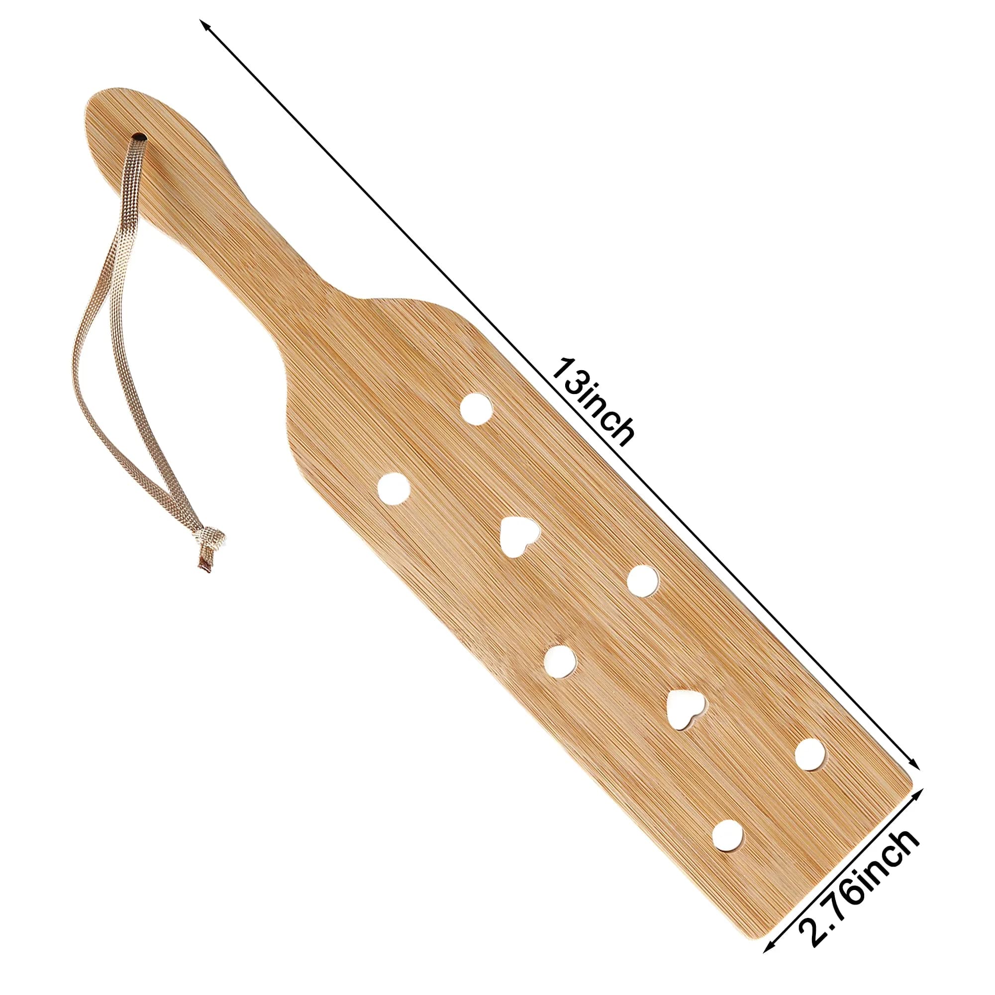 DOMG Bamboo Wood Paddle with Airflow Holes, 13.3 Inch (33.7 cm) | Lightweight & Smooth Craft Wood - view 4