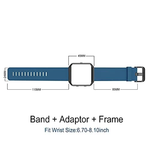 Simpeak Sport Band Compatible with Fitbit Blaze Large | Silicone Wrist Band with Metal Frame for Fitbit Blaze Men Women thumbnail 4