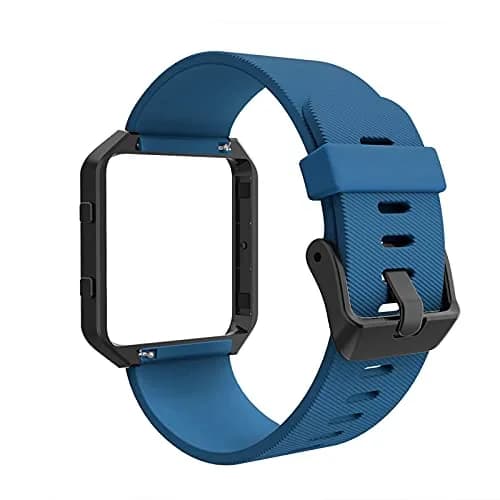 Simpeak Sport Band Compatible with Fitbit Blaze Large | Silicone Wrist Band with Metal Frame for Fitbit Blaze Men Women thumbnail 5