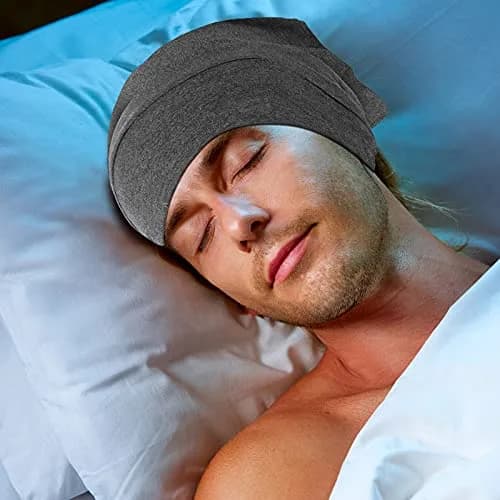 Geyoga Silk Satin Bonnet for Men | Adjustable Elastic Band for Curly Hair, 2 Pack thumbnail 6