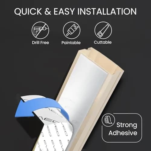 EVEO Cord Covers for Wires on Wall - 153in Cable Management Cable Hider Kit | Beige thumbnail 2