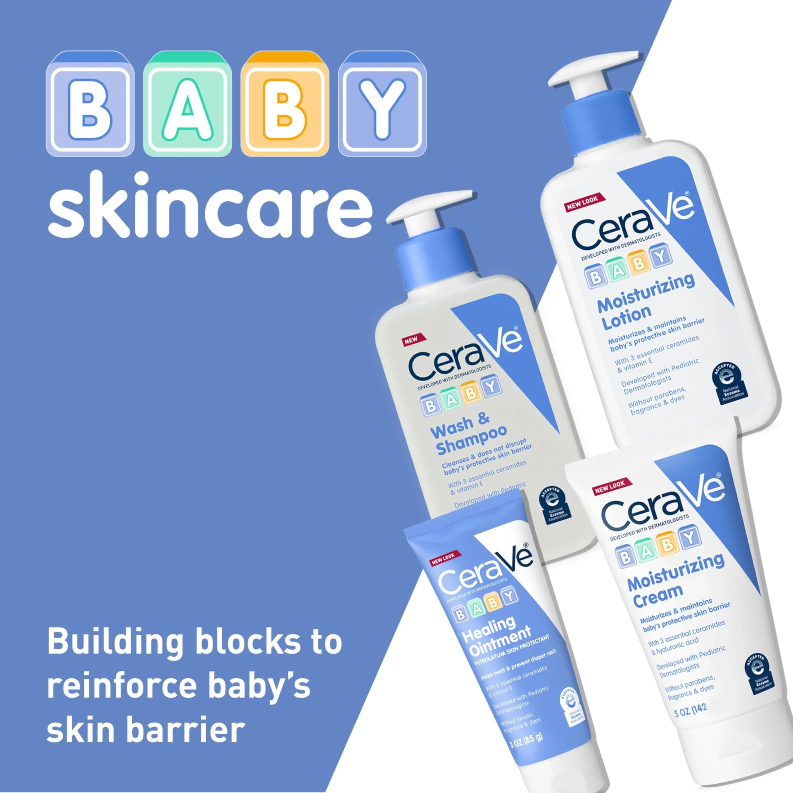 CeraVe Baby Lotion Gentle Skin Care with Ceramides, Niacinamide & Vitamin E, Fragrance-Free, 473ml (16 Fl Oz) - view 5