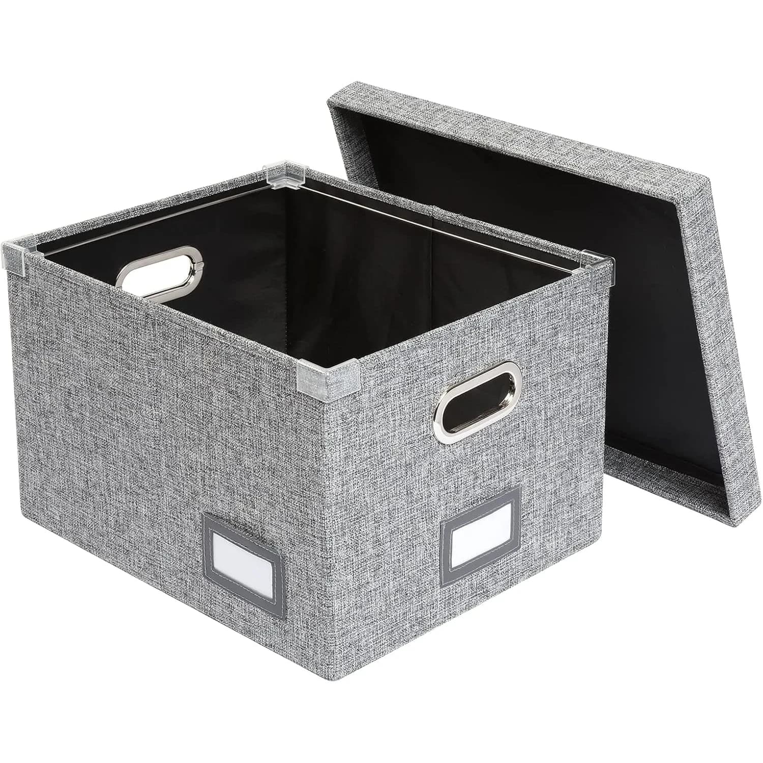 Pendaflex Collapsible File Organizer Box with Lid, Letter/Legal Hanging File Storage Box 43.2cm (17")L x 35.1cm (14")W x 26.7cm (10.5")H | Holds 34 Liters - main product image