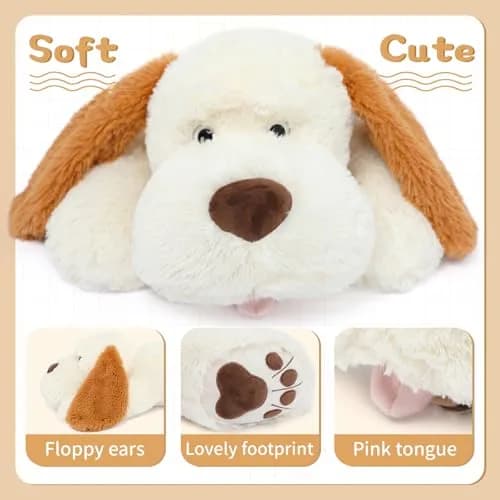 MorisMos Giant Dog Stuffed Animal 31 Inch White Plush Soft Toy for Kids & Dog Lovers thumbnail 2