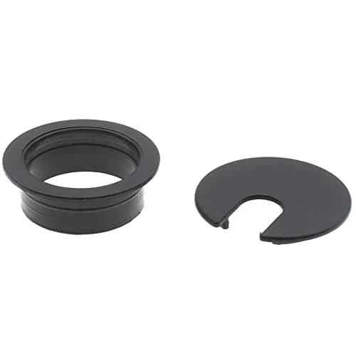 LBTODH Black 35mm (1-3/8 Inch) Desk Grommet - 2 Pcs Cable Management Hole Cover for Computer Tables - view 3