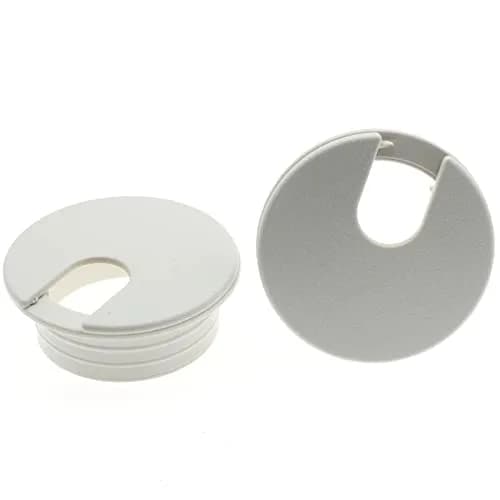 LBTODH White 2 Pcs Desk Grommet 35mm (1-3/8 Inch) | Cable Management Hole Cover for Computer Tables thumbnail 1