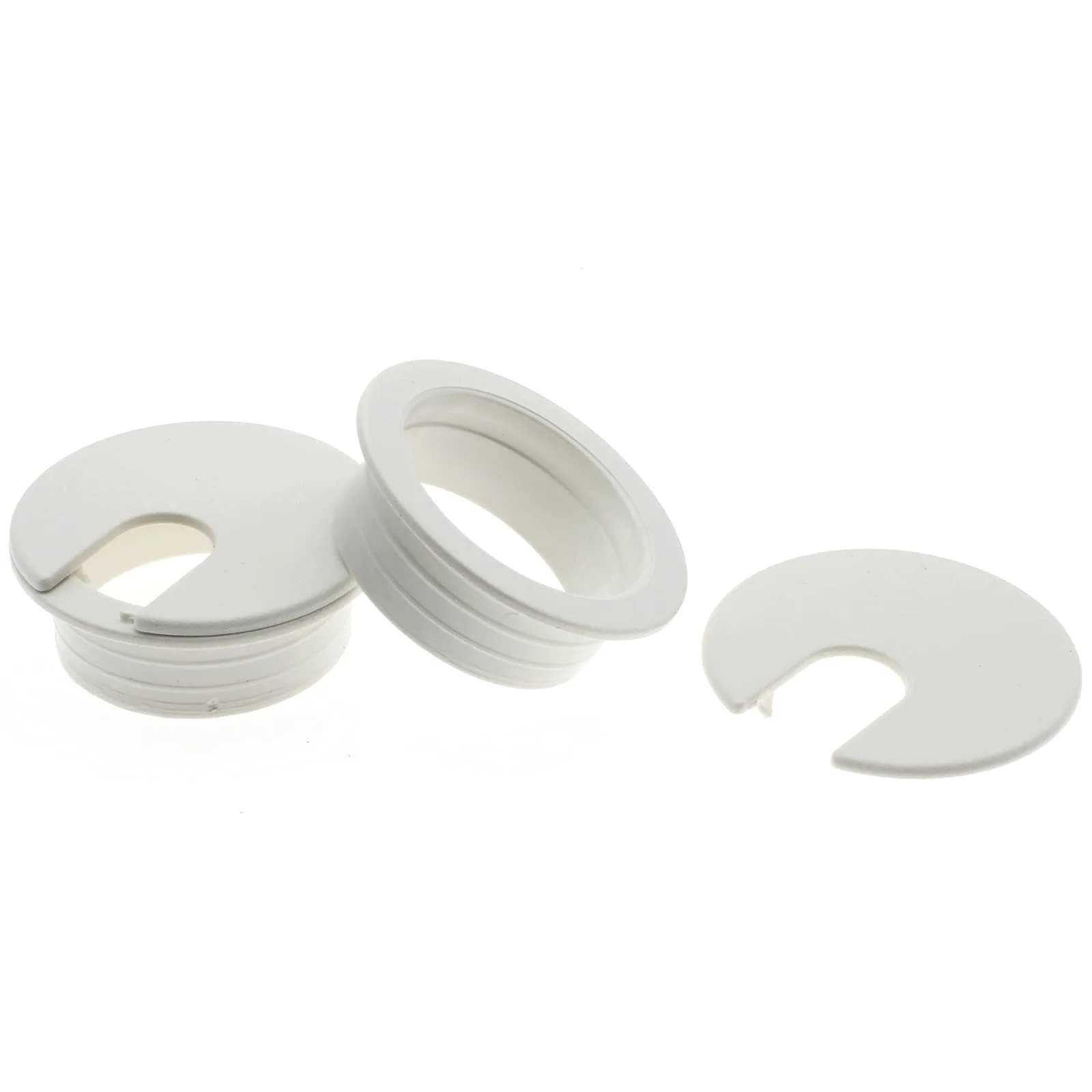 LBTODH White 2 Pcs Desk Grommet 35mm (1-3/8 Inch) | Cable Management Hole Cover for Computer Tables - view 2