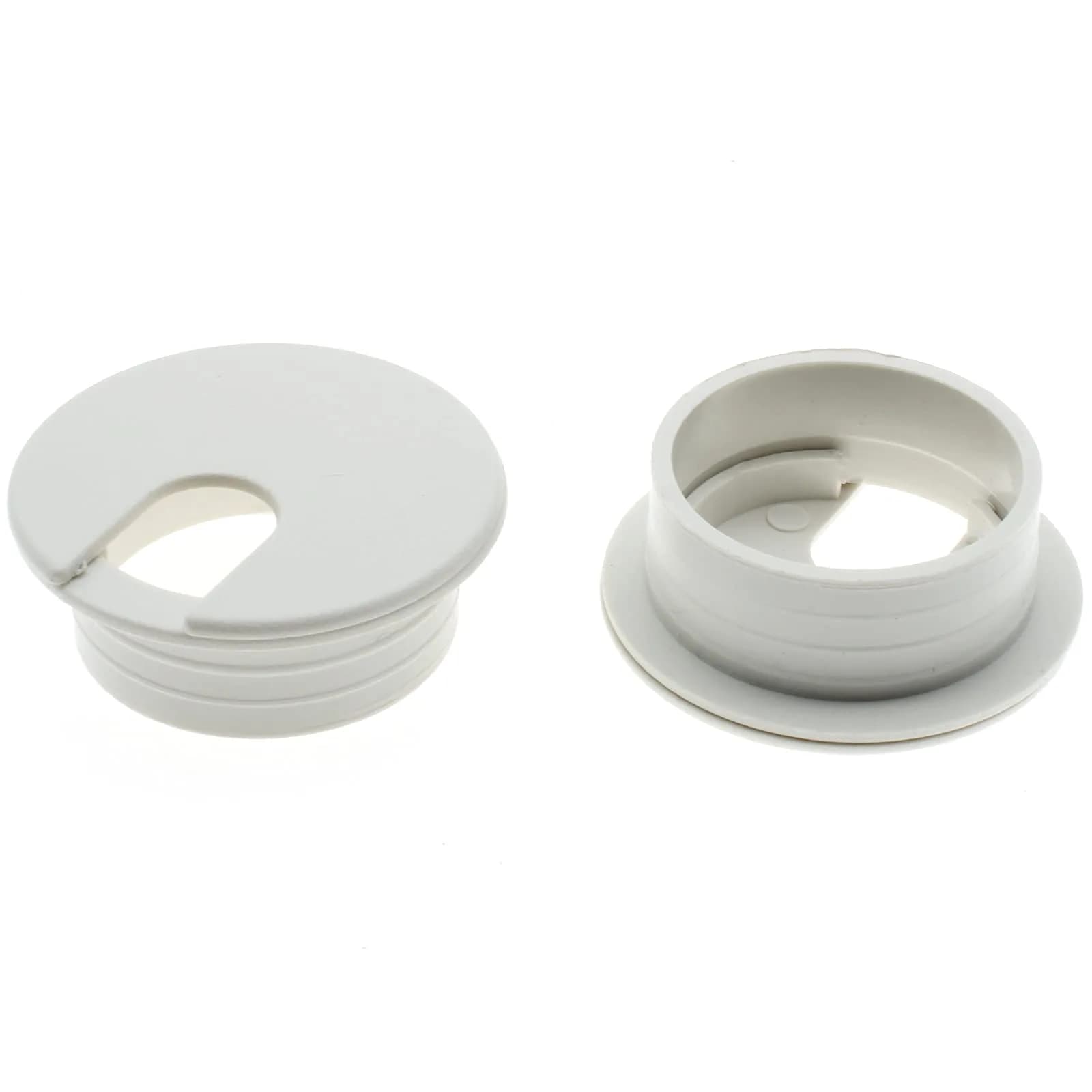 LBTODH White 2 Pcs Desk Grommet 35mm (1-3/8 Inch) | Cable Management Hole Cover for Computer Tables - view 4