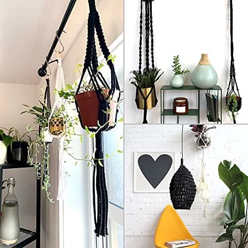 Tenn Well 10mm (3/8 inch) x 15m (50ft) Black Macrame Cord | Strong 3-Ply Twisted Cotton Rope for Crafts thumbnail 6