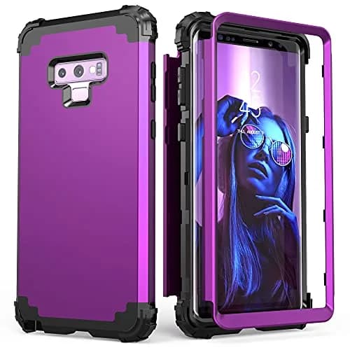IDweel Heavy Duty Shockproof Case for Samsung Galaxy Note 9 (Navy Purple) | Dual Layer Protection with Raised Bezel thumbnail 1