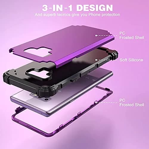 IDweel Heavy Duty Shockproof Case for Samsung Galaxy Note 9 (Navy Purple) | Dual Layer Protection with Raised Bezel thumbnail 8