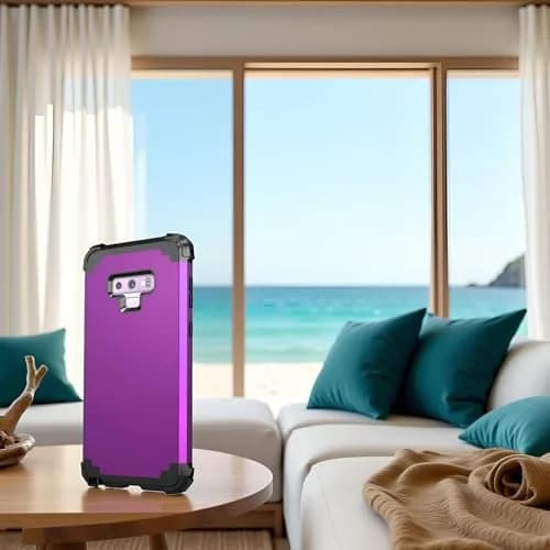 IDweel Heavy Duty Shockproof Case for Samsung Galaxy Note 9 (Navy Purple) | Dual Layer Protection with Raised Bezel thumbnail 3