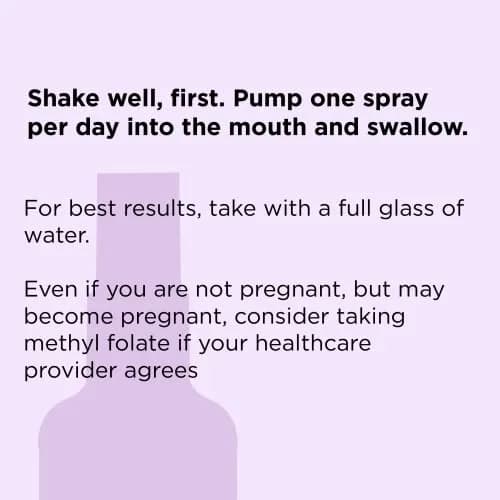 nbpure Methylfolate Vitamin B9 Liquid Spray 1 oz | Supports pregnancy & cognitive health thumbnail 2