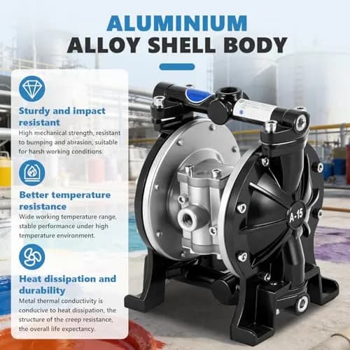 MXBAOHENG Air Operated Double Diaphragm Pump, Aluminum Alloy Body, 18L/min | Reliable Chemical Transfer thumbnail 5