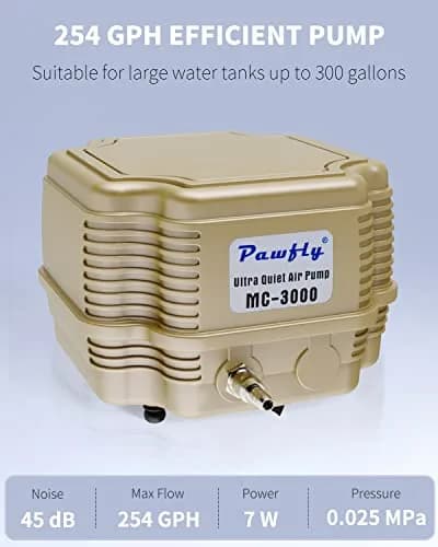 Pawfly 7 W 254 GPH Commercial Air Pump with Air Stones & Accessories | Ultra Quiet & Adjustable (120 chars) thumbnail 2