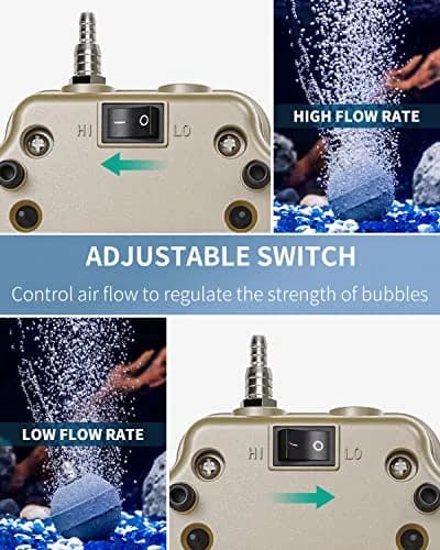 Pawfly 7 W 254 GPH Commercial Air Pump with Air Stones & Accessories | Ultra Quiet & Adjustable (120 chars) thumbnail 3