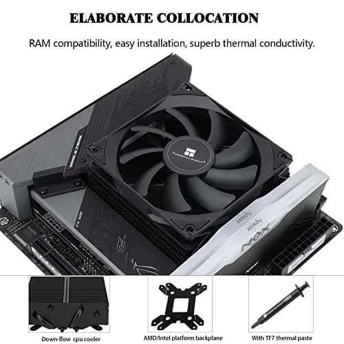 Thermalright AXP-90 X53 Black Low Profile CPU Cooler 53mm Height | 4 Heat Pipes, 120mm PWM Fan, AM4/LGA1200 Compatible thumbnail 4