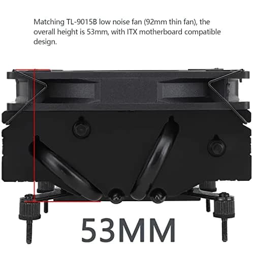 Thermalright AXP-90 X53 Black Low Profile CPU Cooler 53mm Height | 4 Heat Pipes, 120mm PWM Fan, AM4/LGA1200 Compatible thumbnail 3