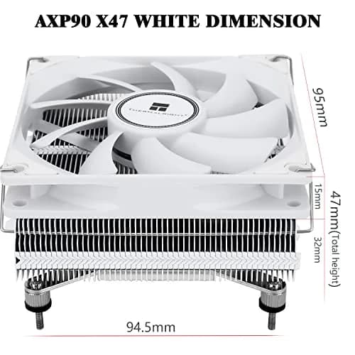 Thermalright AXP90-X47 White Low Profile CPU Cooler 47mm Height | Compatible with Intel LGA1700/1200 & AMD AM4/AM5 thumbnail 6