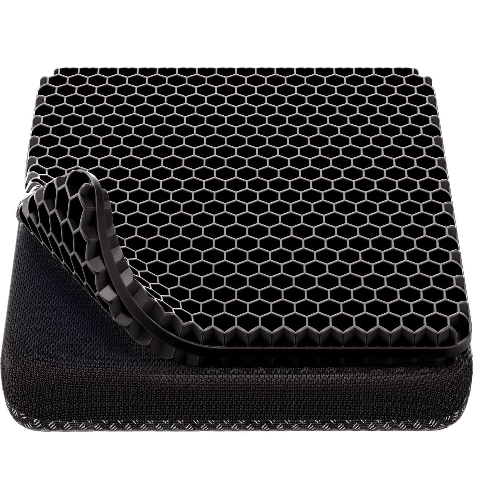 OMCOZY Large Black Gel Seat Cushion with Cooling Honeycomb - Ultimate Pressure Relief for Office Chairs - view 8
