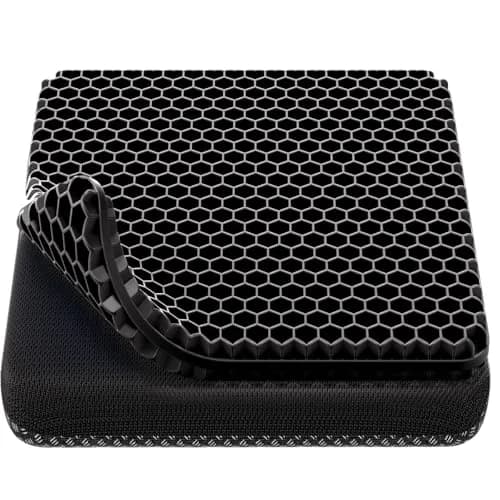 OMCOZY Gel Seat Cushion Large 46cm x 44cm x 3.8cm | Cooling Honeycomb Design for Office Chair, Car, Wheelchair thumbnail 8