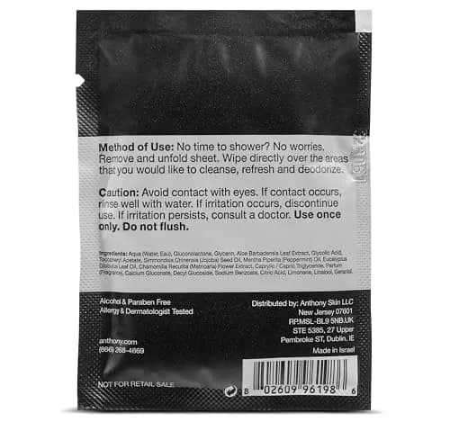 Anthony Body Wipes Skin Cleaning Wipe 24 Count | No-Rinse Body Wipes for Travel & Outdoors thumbnail 7