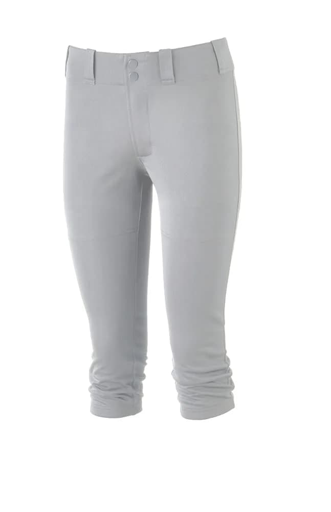 Mizuno Youth Girl's Prospect Softball Pant, Grey, Small | Durable, Moisture-Wicking Sport Pants for Girls
