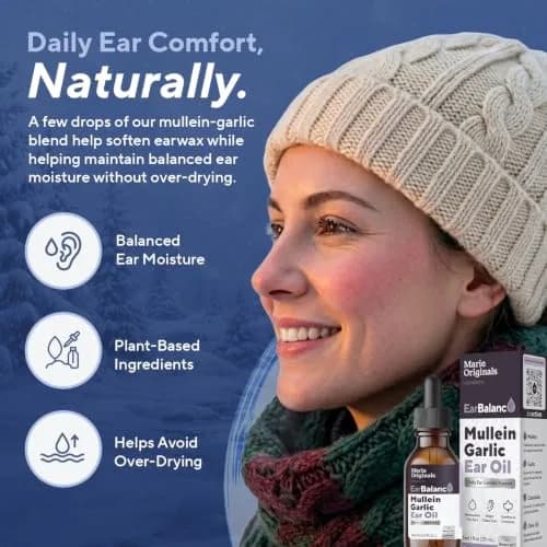 Marie Originals Mullein Garlic Ear Oil Drops, Natural Ear Oil, 2 Pack | Soothes Ear Discomfort & Blockages thumbnail 3