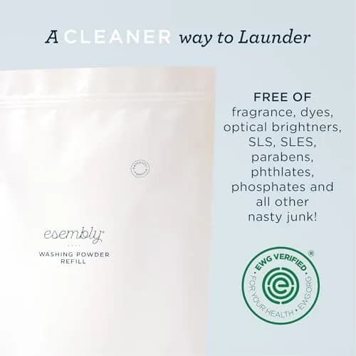 Esembly Laundry Washing Powder 6lbs Refill Bag | Fragrance-Free, Earth-Friendly, Gentle for Baby & Planet thumbnail 2