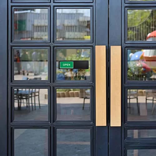 LoYinLo Open Closed Sign 7x2 inches | Sliding Door Indicator for Business & Office thumbnail 5