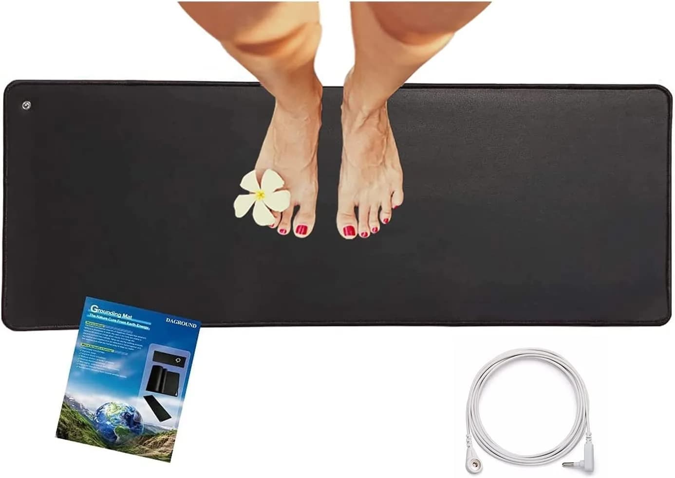 NIULAFR Grounding Mat 100 cm (39 in) with 4.57 m (15 ft) Cord | Connect to Earth for Energy & Pain Relief