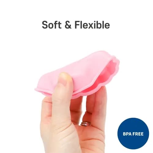 BLUE GINKGO Silicone Beach Toys, 7-Piece Set, Pink | Travel-Friendly, Soft Silicone Sand Play thumbnail 4