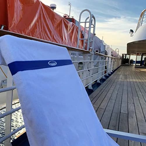Cruise On Towel Bands for Cruise Chairs 4 Pack | Blue & Teal, Latex-Free, Lounge Use thumbnail 2