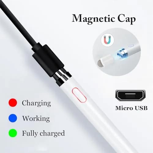 CMARS Stylus Pen for iPad/iPhone/Switch | Rechargeable Touchscreen Pen, White thumbnail 5