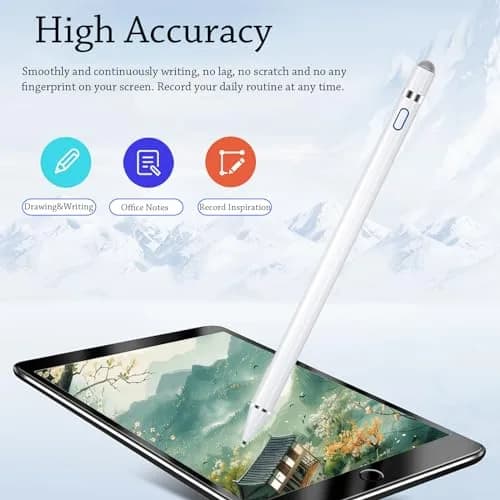CMARS Stylus Pen for iPad/iPhone/Switch | Rechargeable Touchscreen Pen, White thumbnail 3
