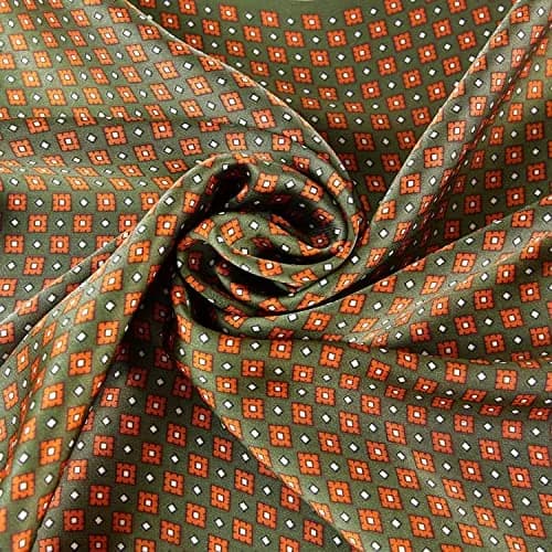 GERINLY Silk Bandana Cowboy Neck Scarf for Head Men Ascot Satin Pashmina 70cm x 70cm | Classic Plaid Pattern for All Seasons thumbnail 7