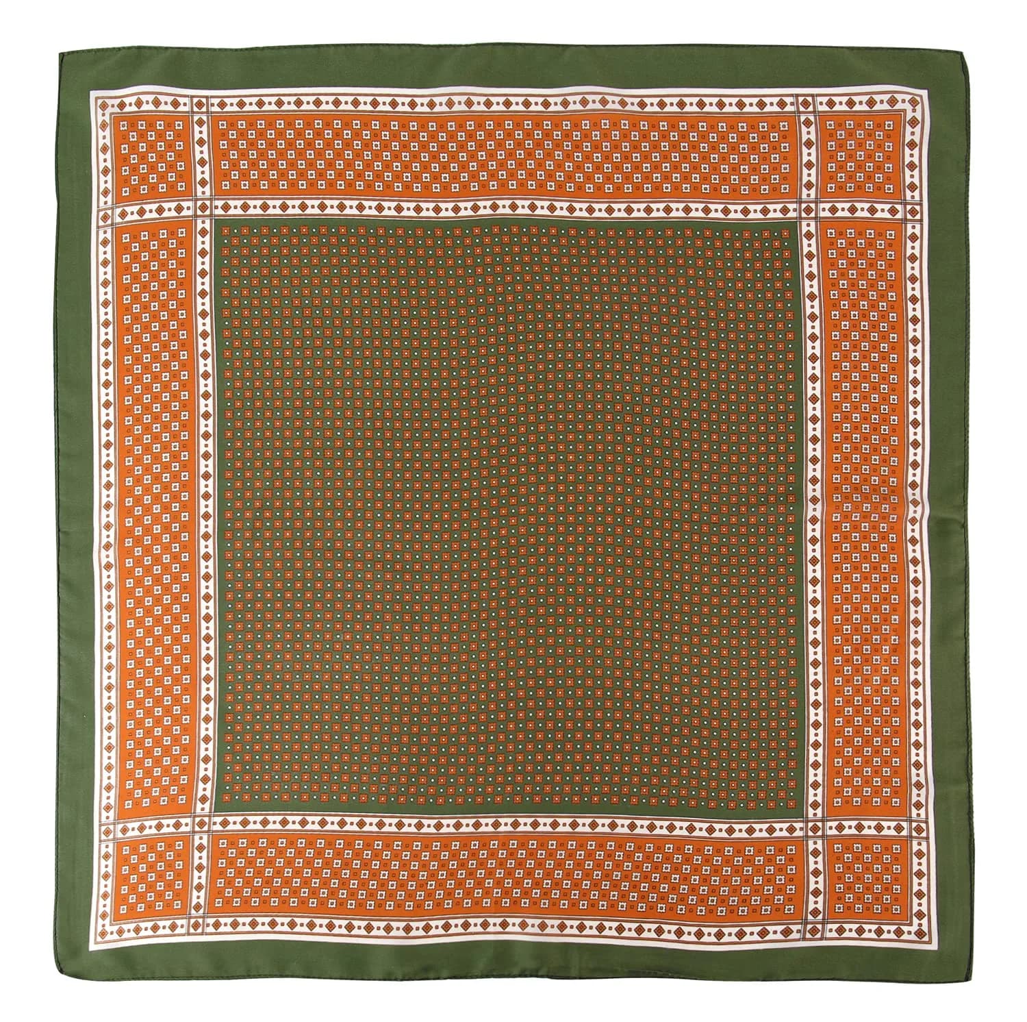 GERINLY Silk Bandana Cowboy Neck Scarf for Head Men Ascot Satin Pashmina 70cm x 70cm | Classic Plaid Pattern for All Seasons - view 2