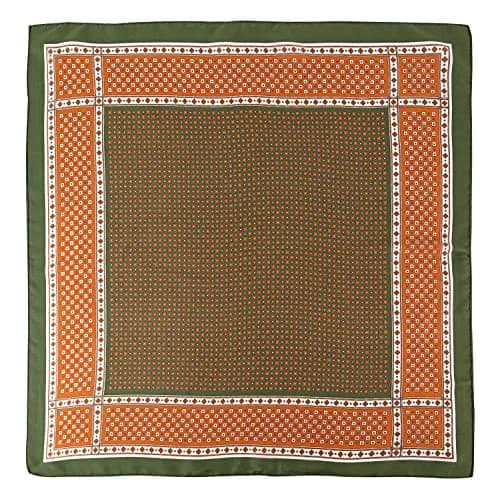 GERINLY Silk Bandana Cowboy Neck Scarf for Head Men Ascot Satin Pashmina 70cm x 70cm | Classic Plaid Pattern for All Seasons thumbnail 2