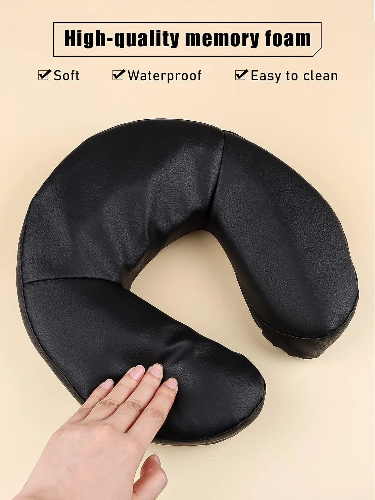 Kalolary Purple Massage Face Cradle Cushion | Universal Crescent Headrest for Massage Tables - view 3