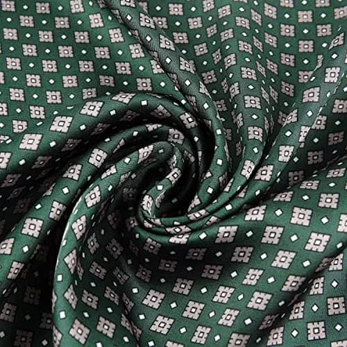GERINLY Plaid Satin Neckerchief 70cm (27.5 inches) | Urban Style Hair Scarf for Travel thumbnail 6