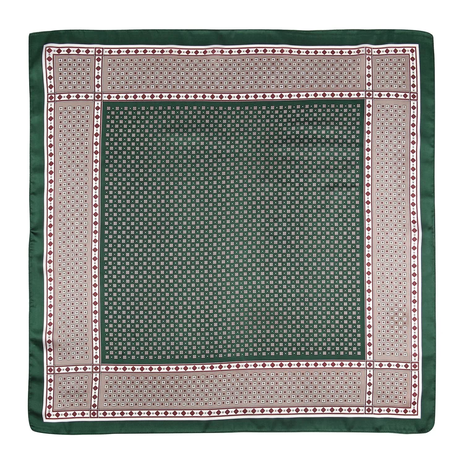GERINLY Plaid Satin Neckerchief 70cm (27.5 inches) | Urban Style Hair Scarf for Travel - view 2