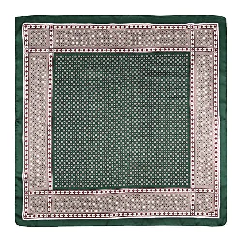 GERINLY Plaid Satin Neckerchief 70cm (27.5 inches) | Urban Style Hair Scarf for Travel thumbnail 2