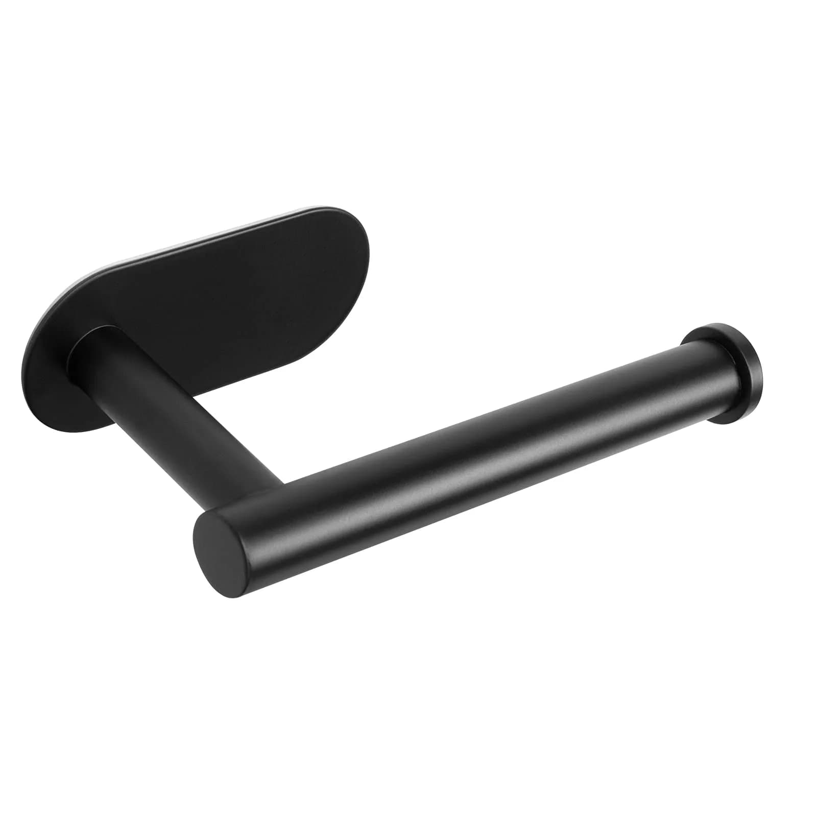 NearMoon Self-Adhesive Toilet Paper Holder 2 Pack | Rustproof SUS304 Stainless Steel, Brushed Nickel — Matte Black