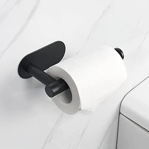 NearMoon Self Adhesive Toilet Paper Holder Matte Black | Rustproof SUS304 Stainless Steel, No Drilling Required thumbnail 7