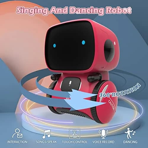 KaeKid Interactive Smart Robot Toy for Girls 3-5 Years, Voice Control, Singing, Dancing, Repeating, Recording, 13.1cm (5.1 Inch) | Educational STEM Toy thumbnail 3